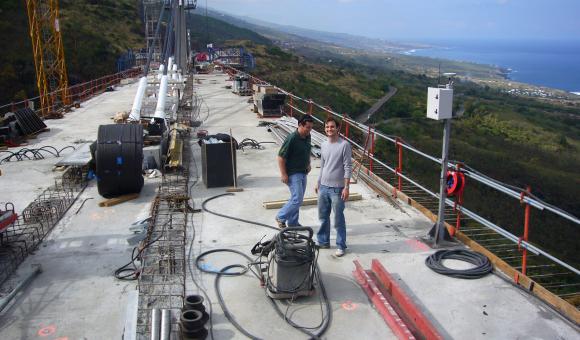 Bridge in construction at La Réunion Island